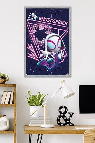 Vista 13 de Trends International Marvel Spidey And His Amazing Friends - Ghost Spider Wall Poster, 34L x 22.4W, Black Framed Version