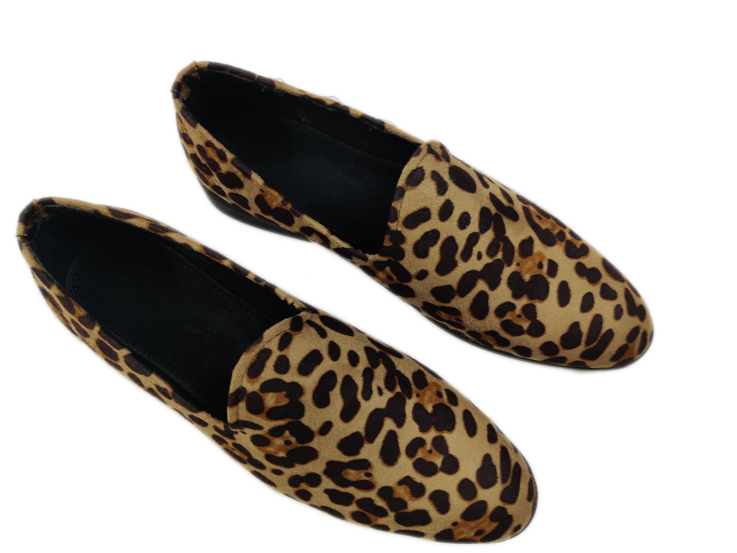 VELOUR INDIA Leopard Skin Print Textured Loafer Slipon Shoes for Men (7) Beige 4