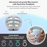 Vista 4 de Orb: Smart tracker for better mental health. Biofeedback device to master meditation, wellness focus, anxiety, manage stress & ADHD strategies.