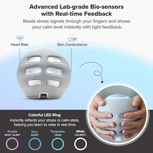 Miniatura 4 de Reflect Orb Use Biofeedback para ayudar con la relajación  Experiencia tangible calmante (estrés, ansiedad, bienestar de salud mental, sueño,