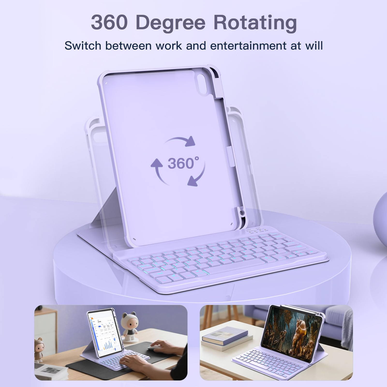 Amazon.co.jp: RAYMCRAFTケース（キーボード付き） | 360°回転ケース