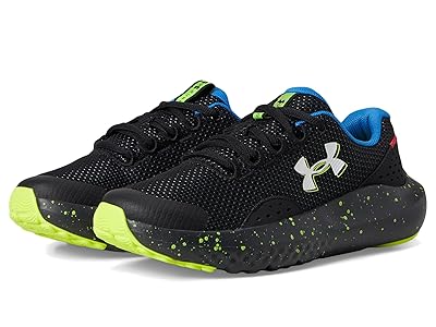 Under Armour Kids Surge 4 (Big Kid) Boys Shoes Black/High Vis Yellow/White : 3.5 Big Kid M, Synthetic