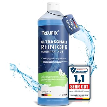 Treufix Ultraschallreiniger Konzentrat 1L | f&uuml;r maximale Sauberkeit | Effektiver Brillenreiniger, Zahnreiniger zur Reinigung 