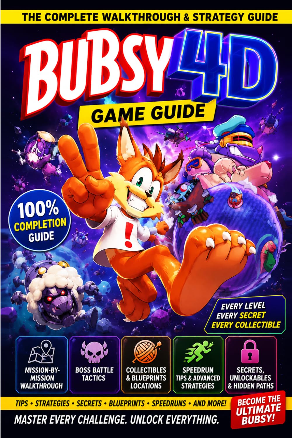 BUBSY 4D GAME GUIDE: Complete Walkthrough with Step-by-Step Missions, Boss Strategies, Blueprint Locations, Secret Unlocks, Speedrun Tactics, Collectibles, and 100% Completion