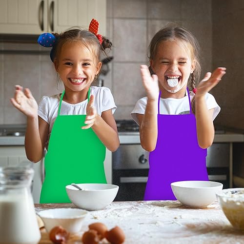 Miniatura 7 de MEEZY Delantal infantil para pintar arte, delantales de pintura, arte en color, a granel para niños pequeños y niños, actividades creativas,