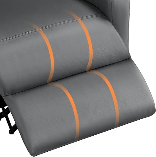 Miniatura 14 de Yaheetech Silla reclinable de cuero de 2 asientos, sofá moderno para sala de estar, cine en casa, color negro Negro -,Beige,Marrón,Gris,Beige