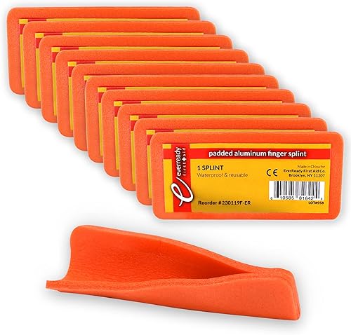 Miniatura 2 de Ever Ready First Aid Férulas acolchadas de aluminio para dedos de 4" x 2" - Paquete de 10