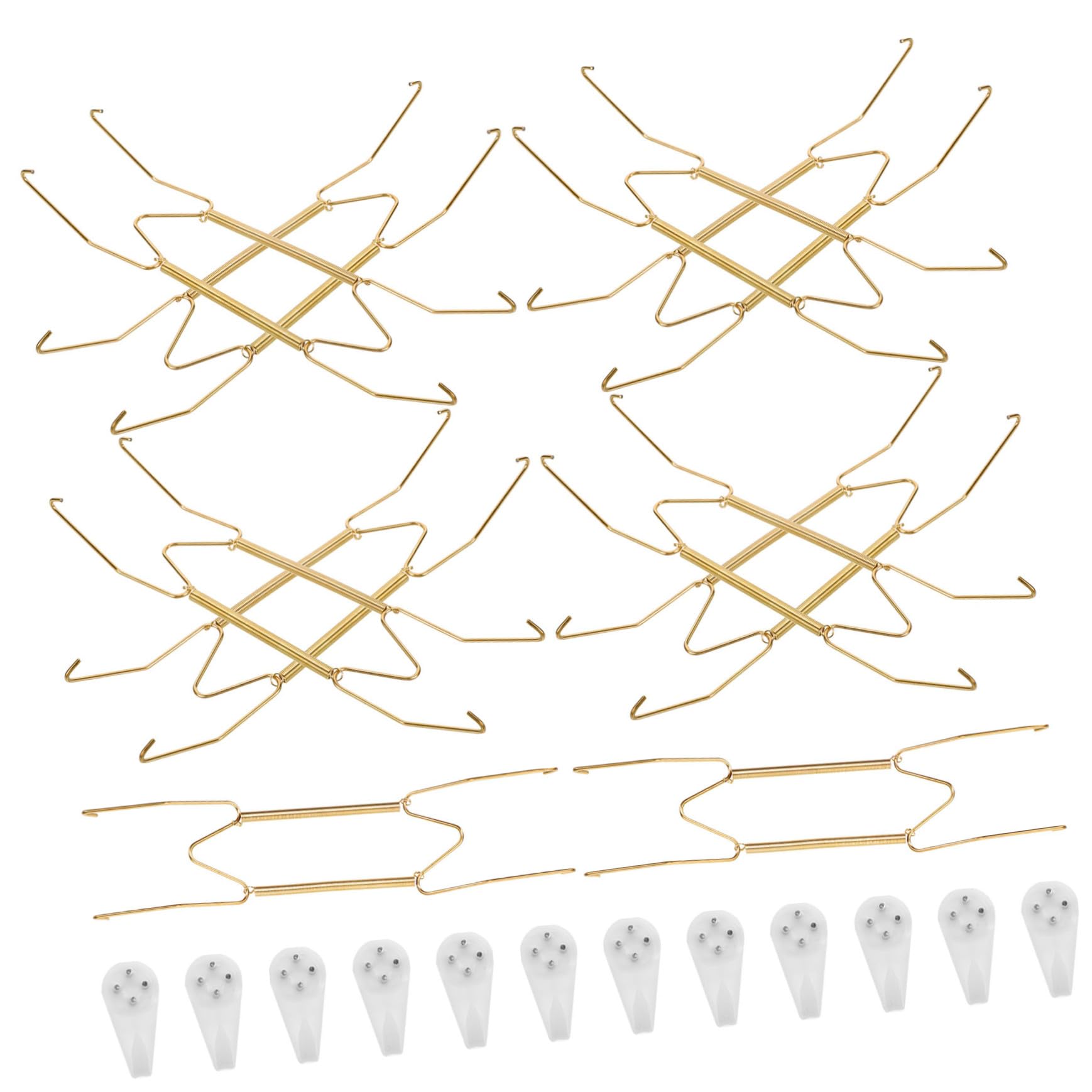 Angoily 10pcs Type Plate Hangers Invisible Decorative Wall Hooks for Securely Displaying Plates Kitchen Bedroom Living Room Sturdy Metal Design for Easy Installation