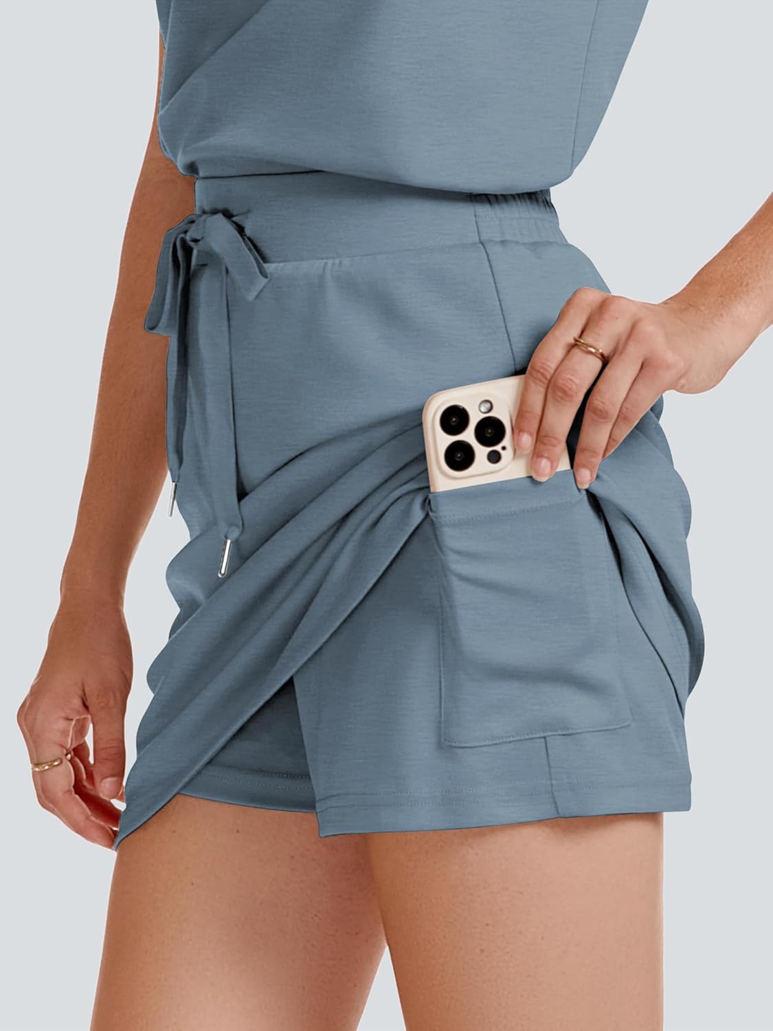 Casly Lamiit Women's 2 Piece Skirt Sets Athletic Tennis Skorts Tracksuit Half Zip Long Sleeve Sweatshirt Casual Outfits - Image 6