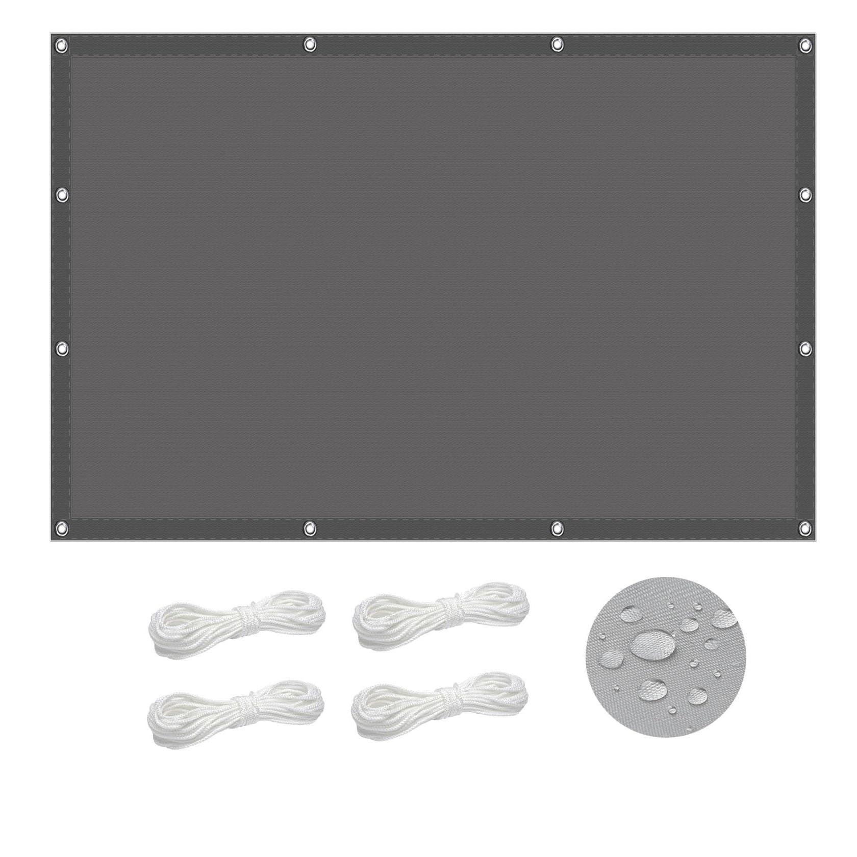 Voile d'ombrage imperméable 340x1000 cm anti-UV pour grand jardin extérieur