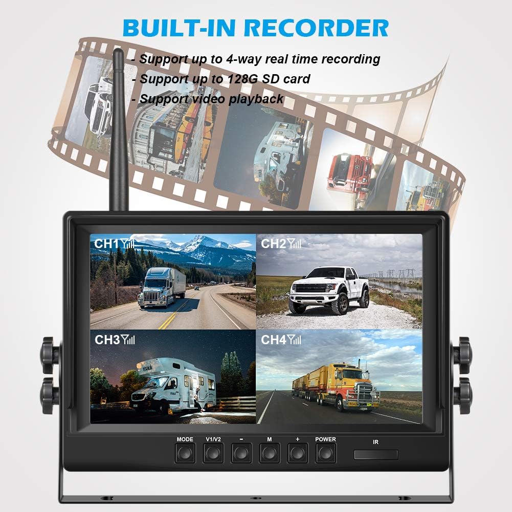Black Friday - 70% OFF HD Digital Wireless Backup Camera Kit, Niloghap IP69 Waterproof Rear View Camera and 9″ Split/Quad Screen DVR Monitor, High-Speed Observation System for Trailers, Trucks, Motorhomes, 5th Wheel, Bus Best Deal 🛒 HD Digital Wireless Backup Camera Kit, Niloghap IP69 Waterproof Rear View Camera and 9″ Split/Quad Screen DVR Monitor, High-Speed Observation System for Trailers, Trucks, Motorhomes, 5th Wheel, Bus