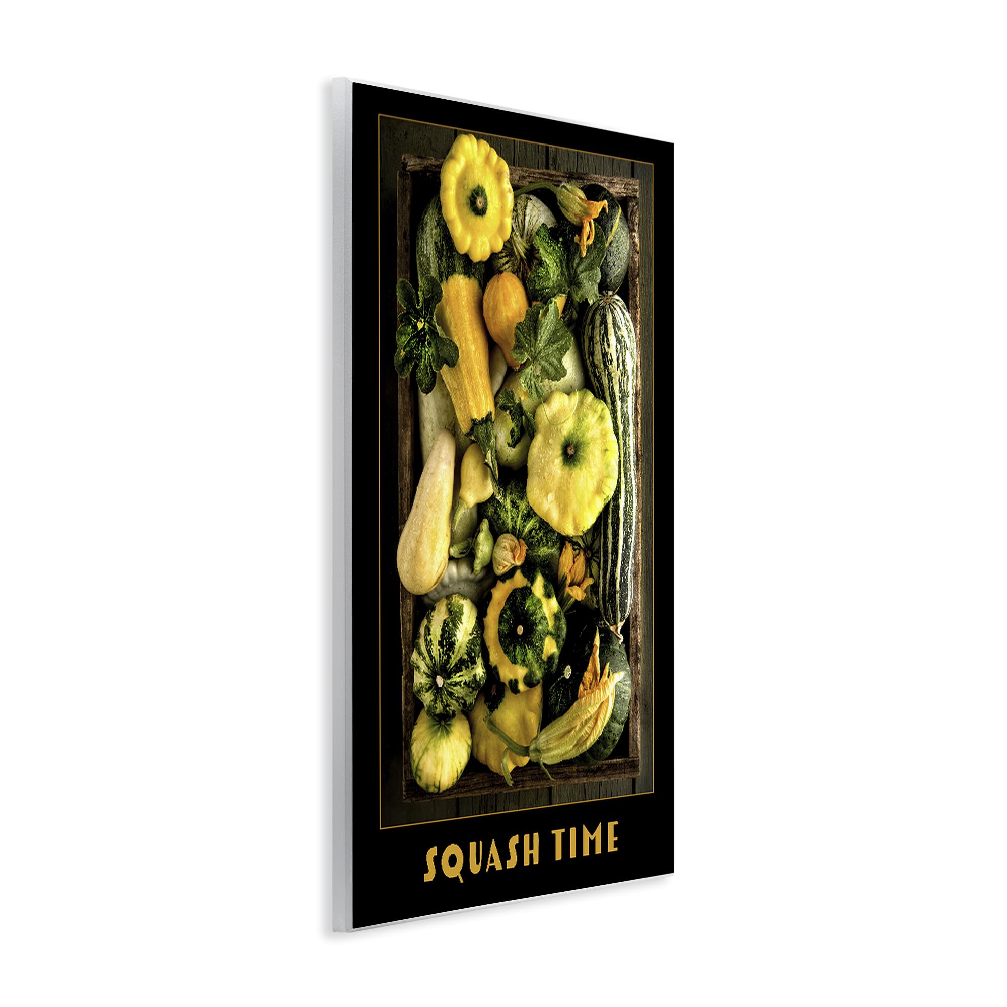 Squash Time - Placa de pared con diseño de verduras vibrantes, 25,4 x 38,1