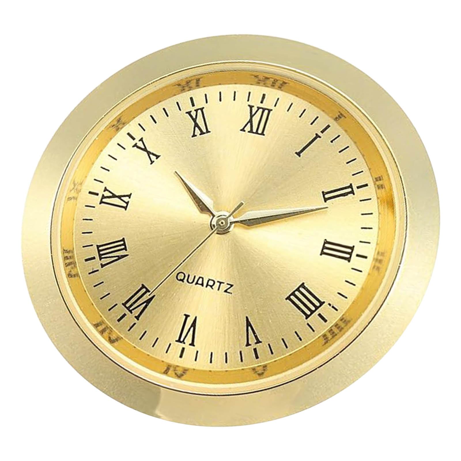 Kalttoy Gold Frame Gold Bott 36Mm Quartzs Clocks Insert, Craft Clock Movement Round Clock Head Inlaid With Roman Numerals Inlaid Watch Head