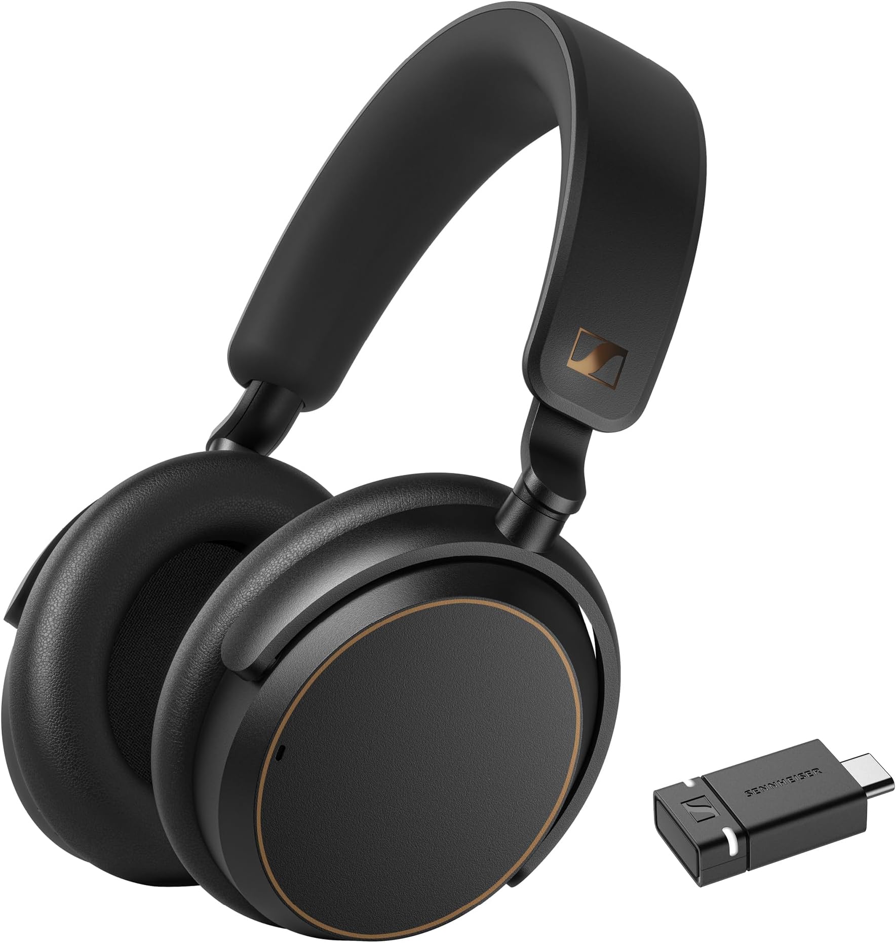 ACCENTUM Wireless Bluetooth Headphones - 50-Hour Battery Life, Audio, Hybrid Noise Cancelling (ANC), All-Day Comfort and Clear Voice Pick-up for Calls, Black/Copper