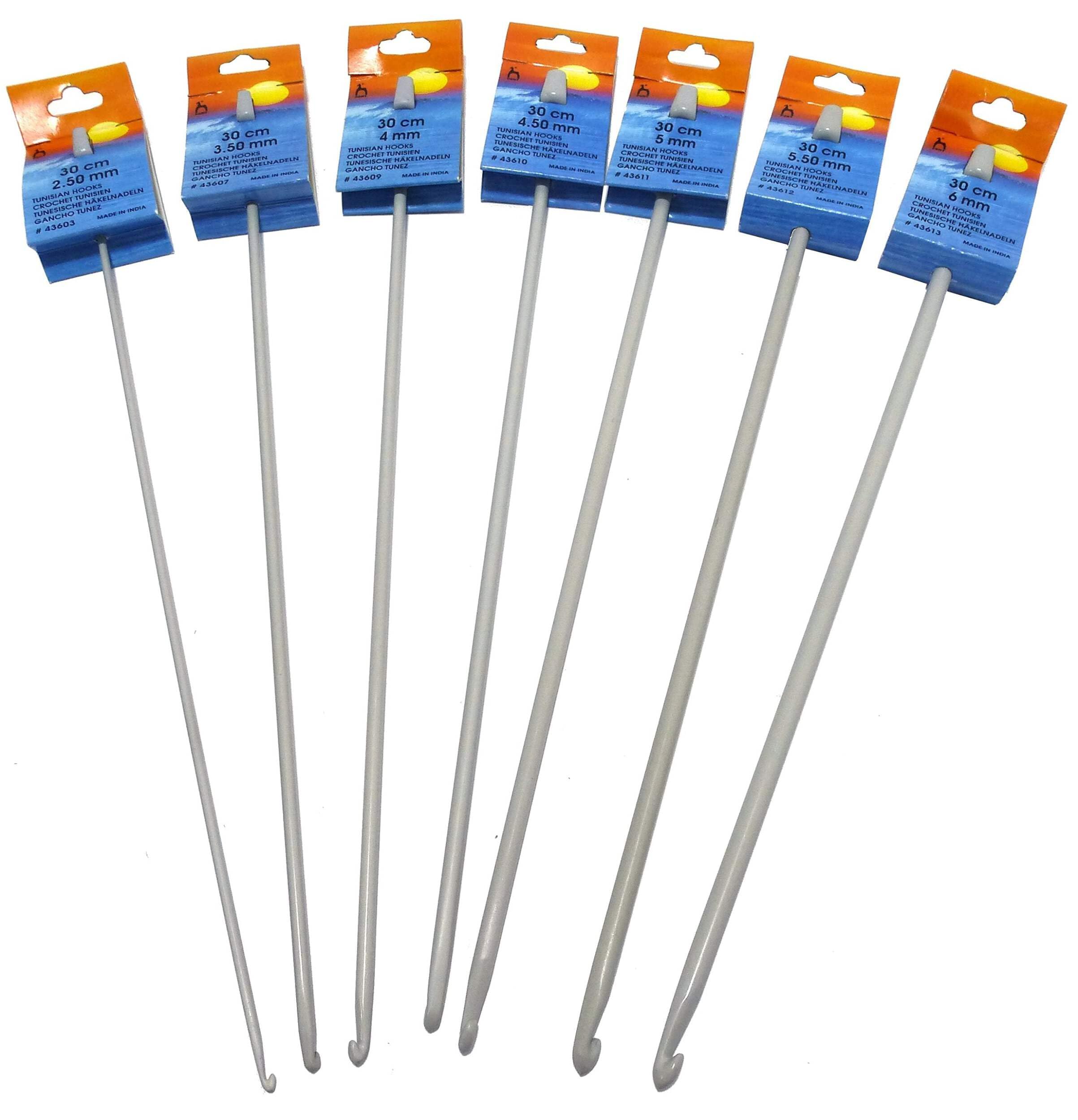 Pony Tunisian Crochet Hook, Aluminium, Multi-Colour, 5.5mm