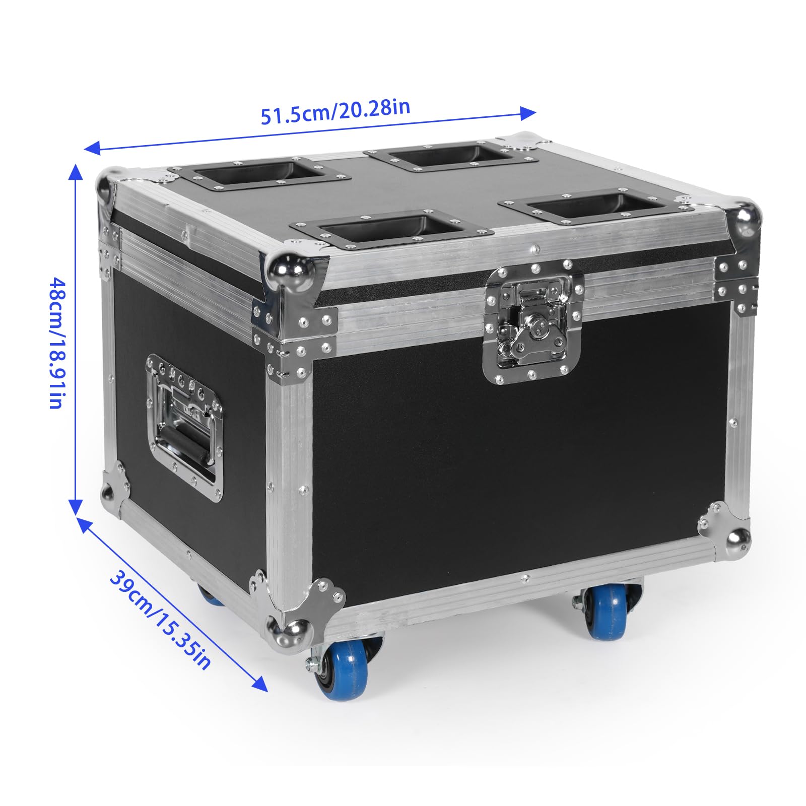 4PCS 60W Lyre LED con Flight case Luce da palcoscenico 8 Gobos 8 Colori Luci DJ a testa rotante Beam Moving Head per Festa, DJ, Bar, Club Natale