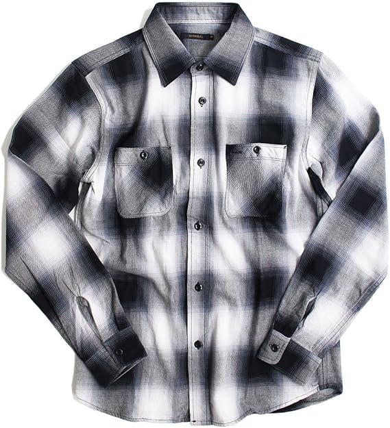 Amazon Quintetto クインテット オンブレ チェックシャツ 長袖シャツ メンズ オンブレチェック 01 ombre M 01 ホワイト White シャツ 通販