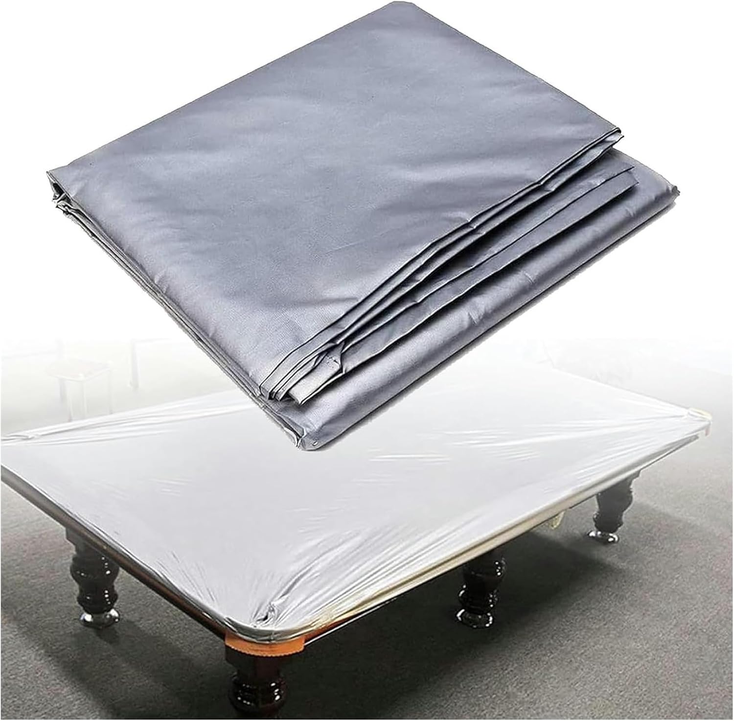 Pool Table Cover Oxford Cloth Dustproof Billiard Table Dust Cover Table Protector(7ft)