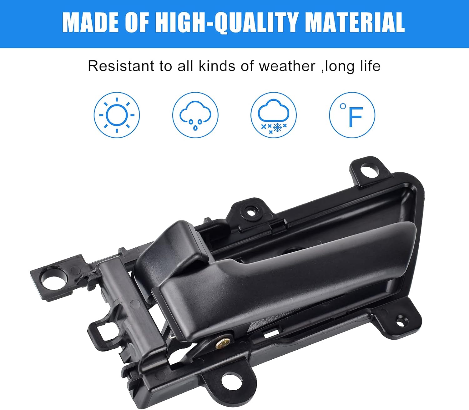 Front or Rear Left Driver Side Interior Door Handle for 2007 2008 2009 2010 2011 2012 Hyundai Veracruz,Replace# 82610-3J000WS, 826103J000,Black