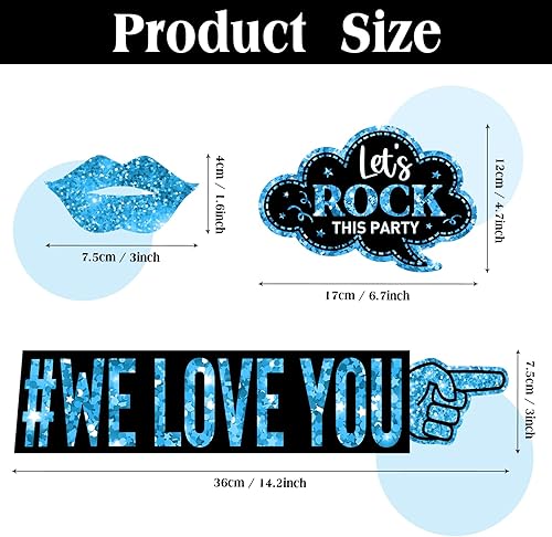 Miniatura 6 de Outus Kit de 36 piezas de accesorios para cabina de fotos de cumpleaños, feliz cumpleaños, graduación, boda, recuerdos, suministros para fiesta de