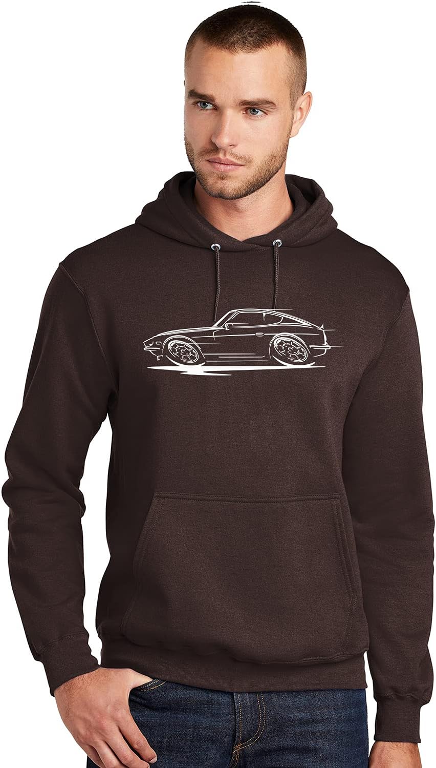 Datsun 240Z Sports Car Redline Design Hoodie Sweatshirt