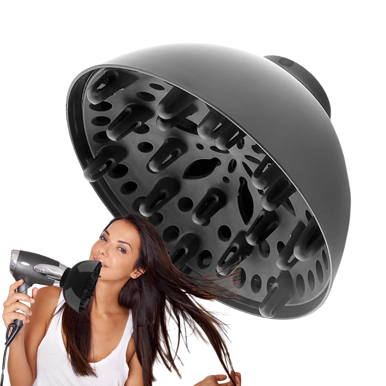 Difusor De Cabello Universal – Difusor Para Secador De Pelo, Boquilla Ajustable ?e 3,5 A 6,6 Cm | Accesorio ?e Estilismo Universal Para Alisar & Dar Volumen | ? Salón, Hogar, Viaje, Peluqueros & Pa