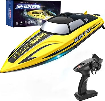 BEZGAR RC Boat - 32+ KPH Fast Remote Control Boat for Pool, Lake & Salt Water, 2.4GHz Speed Boats for Adults & Kids, Summer Water Beach Toys, Birthday Gifts for Boys & Girls Age 8-12 Years Old