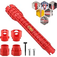 14-in-1 Basin Wrench Sink Wrench Faucet Tool For Tight Spaces, Plumbing Tool with 4 Socket Heads for Faucet Installation, Kitchen Bathroom Repair, Fits Undermount Sink Nuts