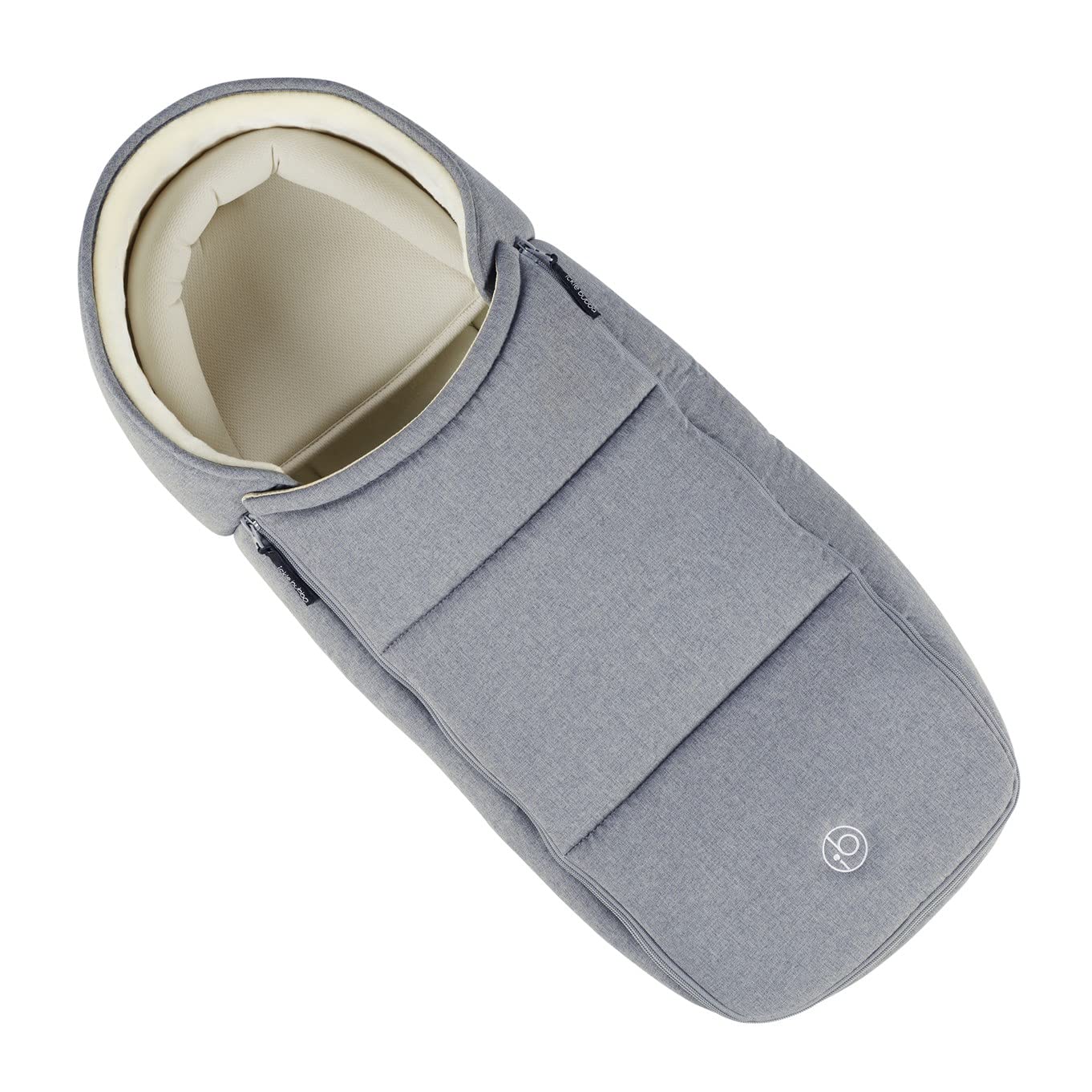 Ickle Bubba Newborn Cocoon – 2-in-1 Carrycot & Footmuff, Birth to 6 Months (9kg Approx.), Universal Fit, Soft Faux Fur Lining, Shower-Resistant Fabric & Removable Head Support (Grey) — image 1