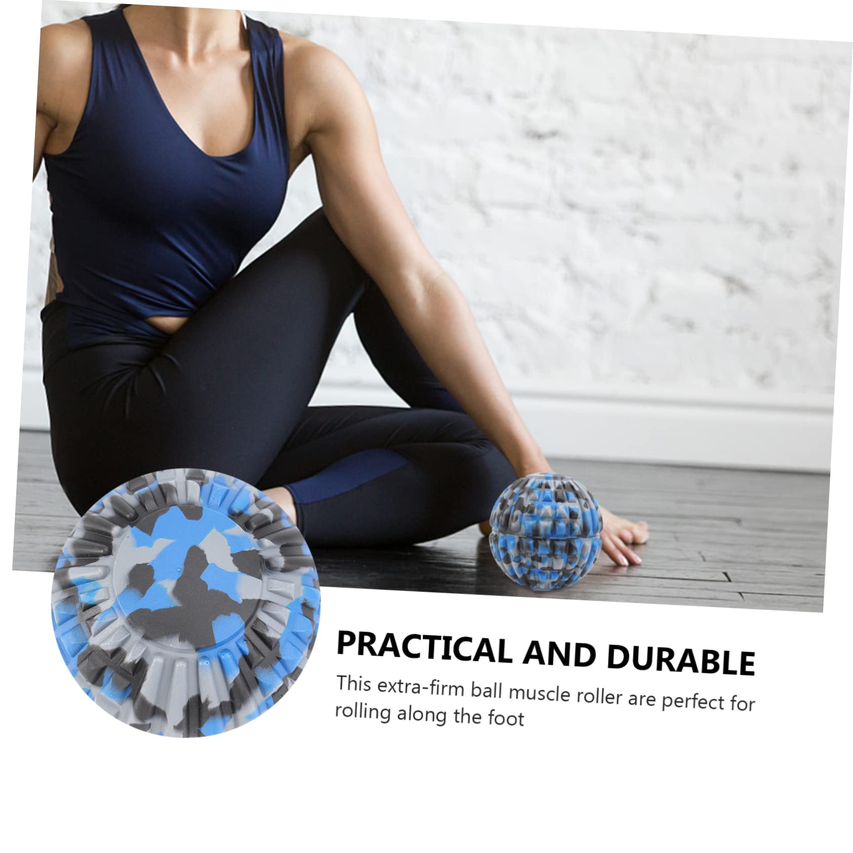 2piezas Pelota De Masaje Para Pies De Camuflaje Rodillo De Fitness Eva Accesorio De Yoga Para Relajación Muscular Para Masaje De Fascia y Entrenamiento