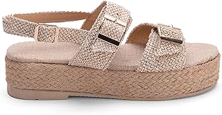 صندل مسطح من الخيش بابزيم انيق K-18