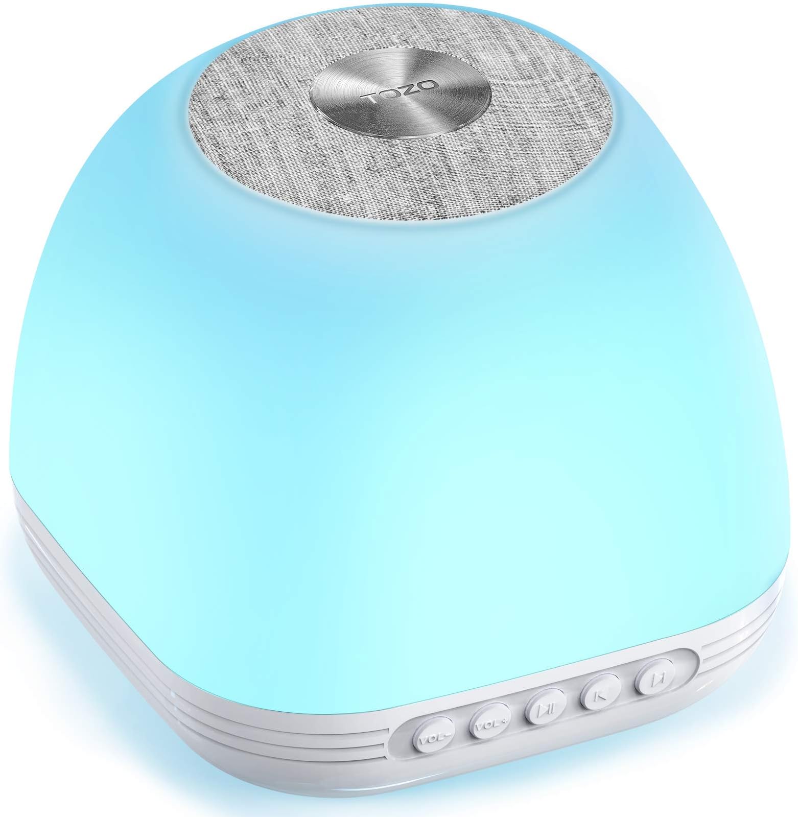 TOZONL1 White Noise Machine with 32 Hi-fi Soothing Sounds, Adjustable Night Light, Timer & Memory Function, Built-in Rechargeable Battery or Adapter Charging, Sound Machine for Sleeping, Study & Work