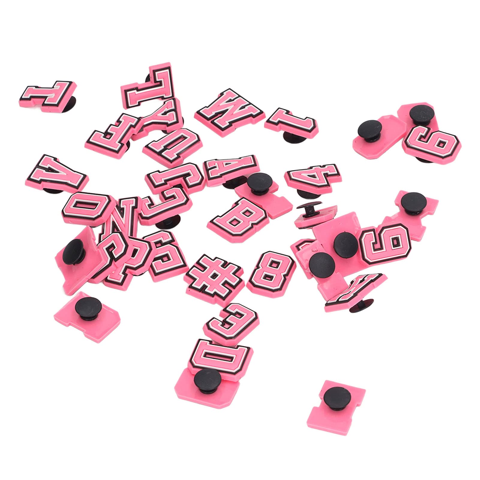 37 Breloques Lettres Et Chiffres Pour Chaussures BLMHTWO - Personnalisation Sandales/Sabots - PVC