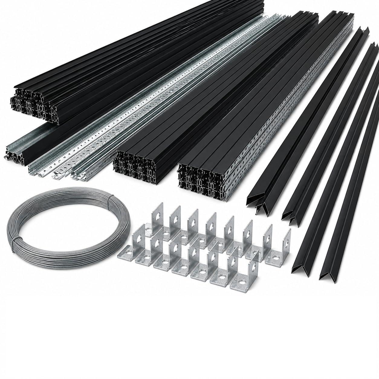 Ceiling Expert Black 15M2 Suspended Ceiling Grid Metal Frame 600Mm X 600Mm - Suspension System Only - Tiles Not Included