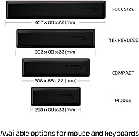 Vista 6 de HyperX Reposamuñecas - Compacto - Gel refrescante - Espuma viscoelástica - Antideslizante, Negro