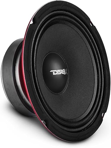 Miniatura 61 de DS18 PRO-X6.4M - Altavoz de 6.5 pulgadas, rango medio, bala de aluminio roja, 500 W máximo, 250 W RMS, 4 ohmios, altavoces de puerta de audio