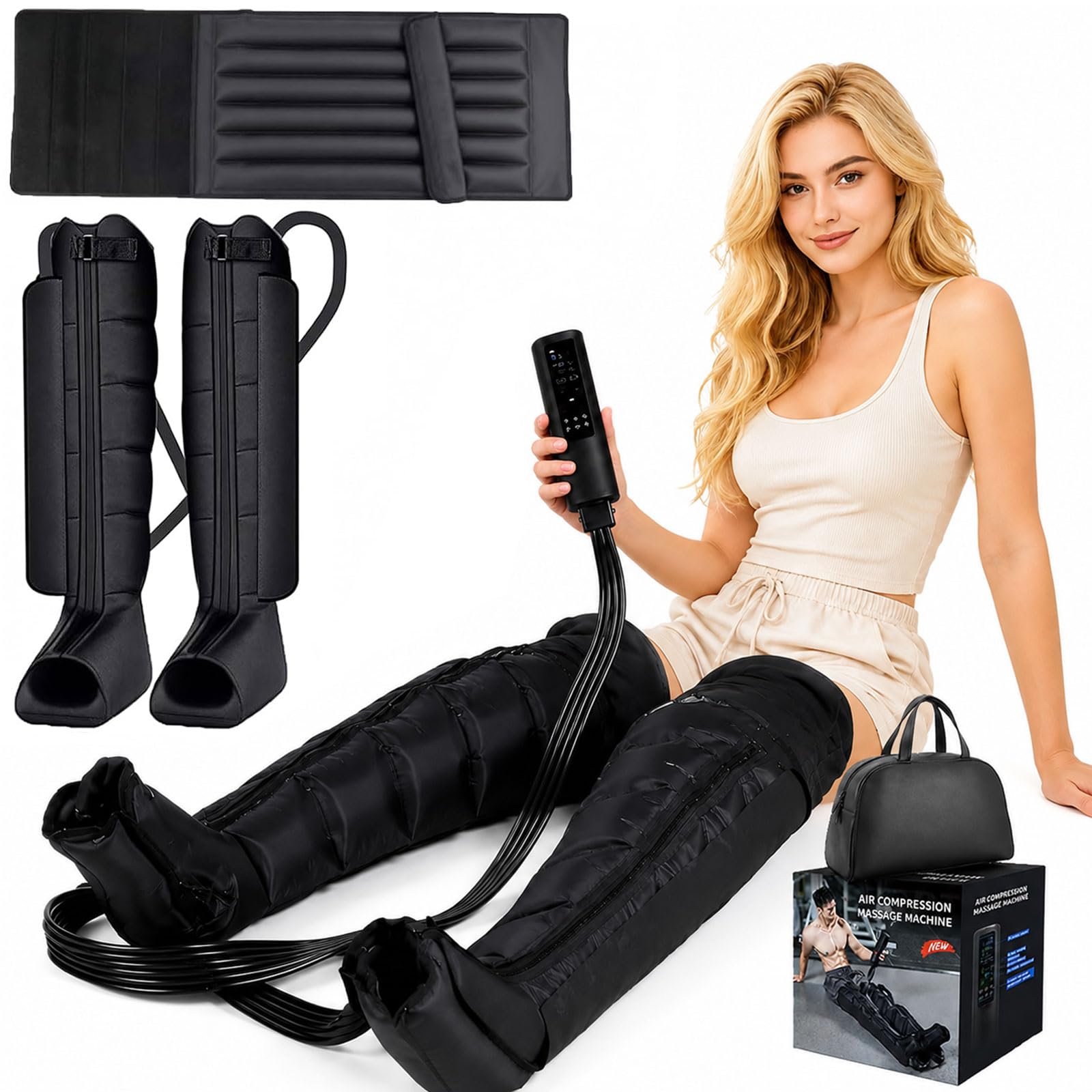 Pressoterapia Linfodrenaggio Recovery Boots con 6 Camere d’Aria