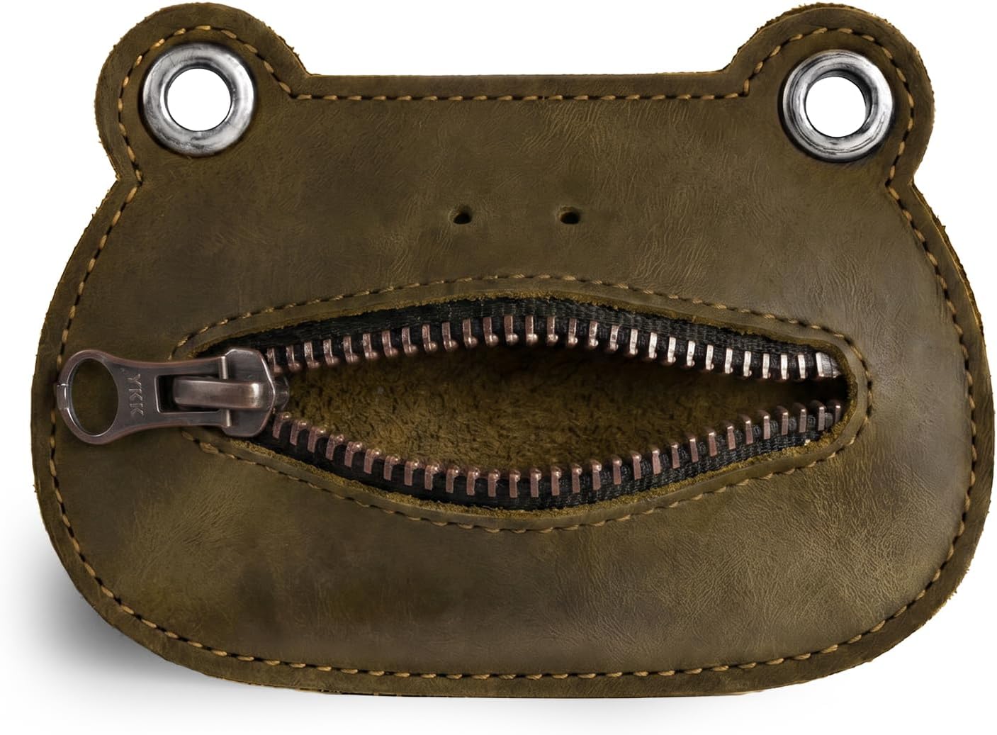 Hide & Drink, Leather Frog Wallet/Froggy Coin Pouch/Purse/Accessories/Holder/Cute Wallet, Handmade :: Dark Jade