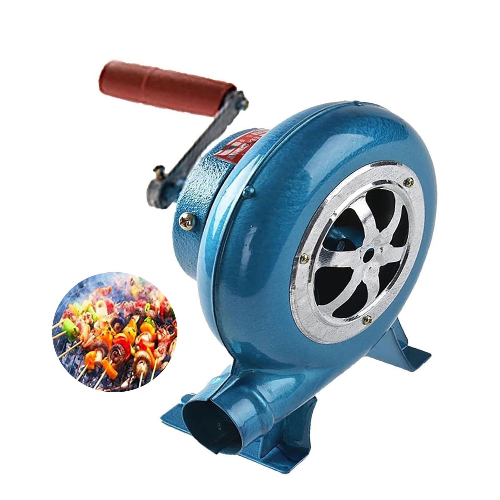 JOUFNING Hand Crank Blacksmith Forge Air Blower - Manual Iron Gear BBQ Blower, Grill Fire Starter Flame Exciter, with Hand Crank Tool(250W)