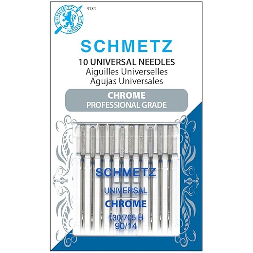 Schmetz Size Needle Chrome Universal Sz 90/14 10pc