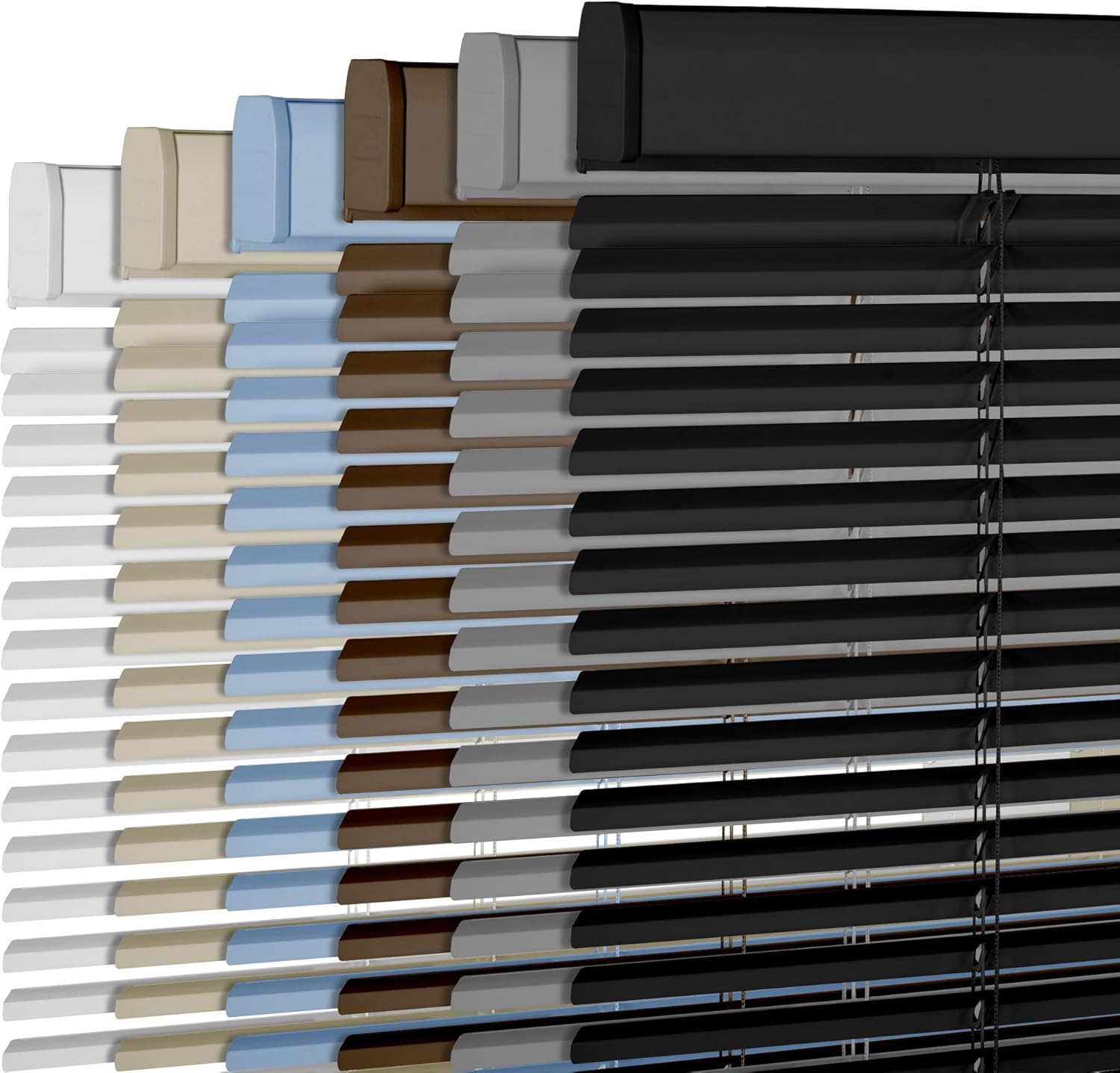 1" Aluminum Vinyl Mini Blinds Room Darkening Venetian Blind Light Filtering Aluminum Horizontal Blinds Cordless Mini Shades for Home Door Interior Inside or Outside window,36.5"W x 84"H,Black