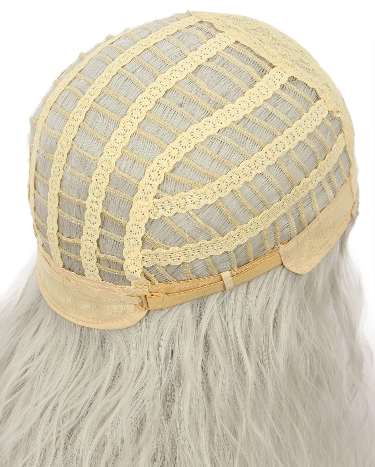 VGbeaty Old Women Long Curly Fluffy Dirty Silver Grey Witch Halloween Cosplay Party Wig - Image 6