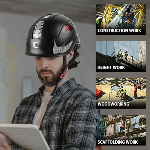 Miniatura 7 de Safety Helmet Hard Hat, ANSI Z89.1 Approved Lightweight Vented Work Helmet, 6-Point Adjustable Ratchet Suspension Hardhat Ideal for Industrial and