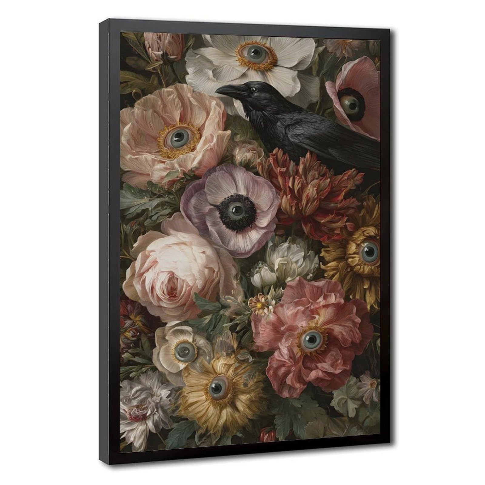 Bareronor Surreal Botanical Eye Canvas Poster Bedroom Decor Landscape Office Room Decor Gift 20" L X 30" W