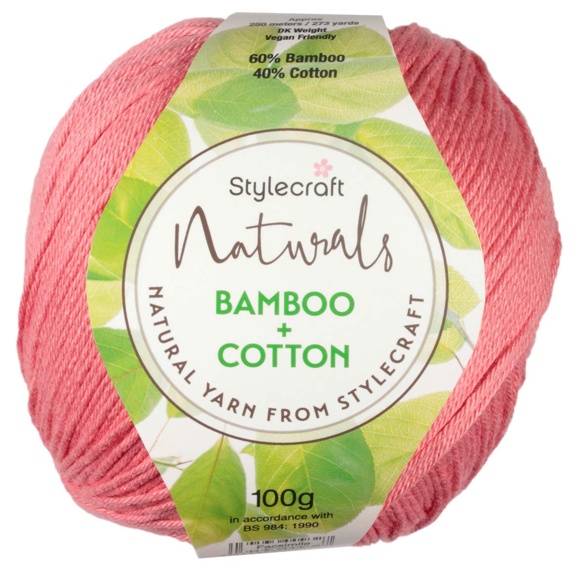 Stylecraft 2997134 Naturals Bamboo Cotton Coral (7134) Yarn - 100g