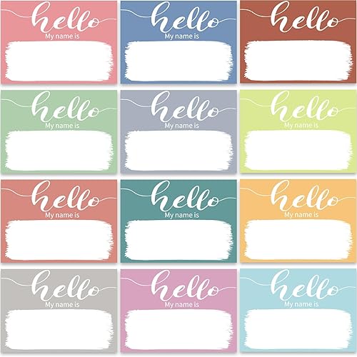 120 etiquetas adhesivas de nombre (2.5 x 3.5 pulgadas), etiquetas de nombre autoadhesivas de gran tamaño para aula, etiquetas de nombre para niños,