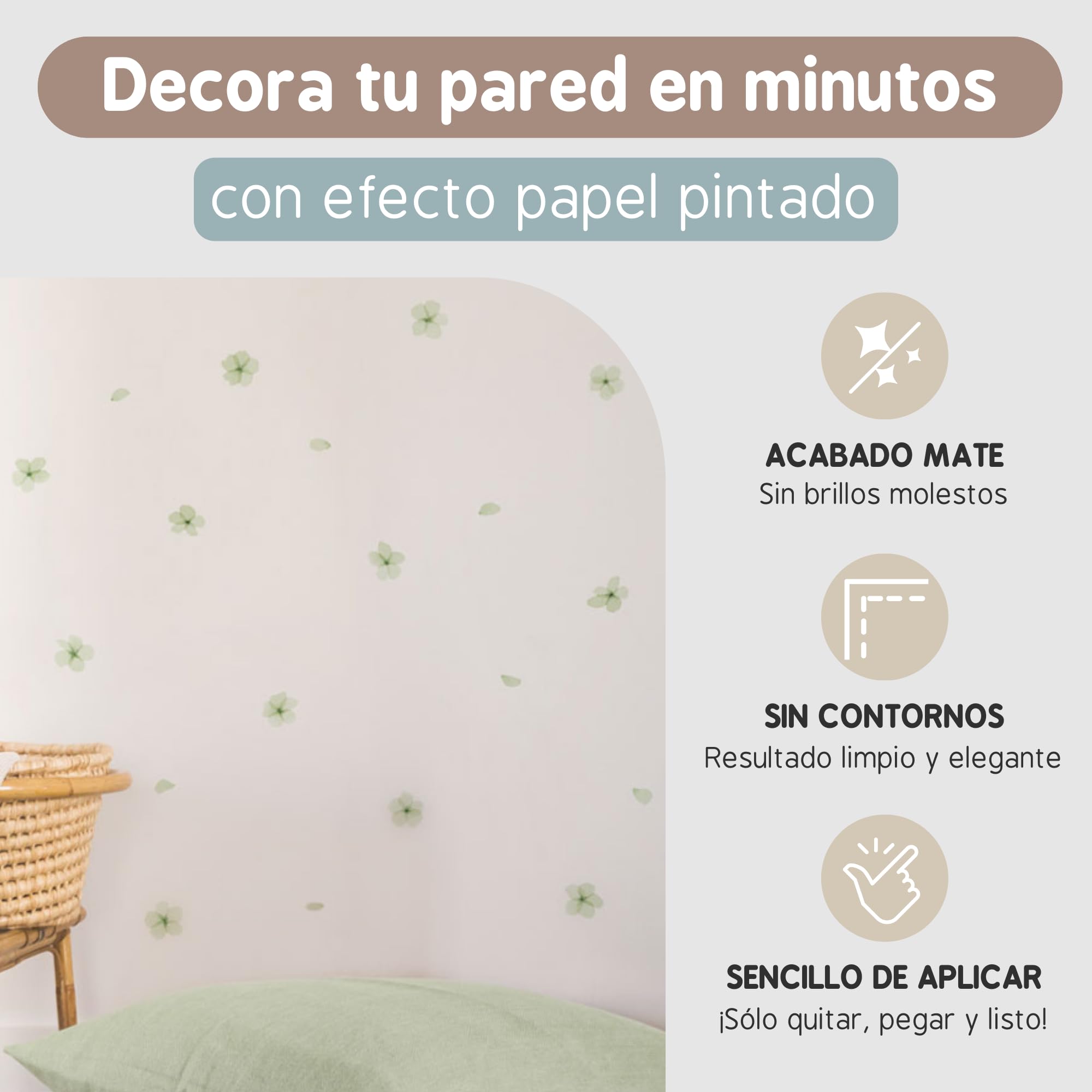 TRESXICS Decorative Wall Stickers Cherry Blossom Watercolour, 108 Flowers and 90 Petals - Image 2