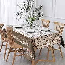 Toalha Mesa 12 Lugares Retangular 3,50 x 1,45m Linhão Premium Estampa Galhos Marrom