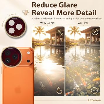 CPL Lens Filter for iPhone 17 Pro & Pro Max, Polarizing Lens Filter