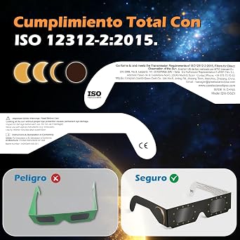 Solar Eclipse Glasses ISO 12312-2 Approved Cardboard Pack 10
